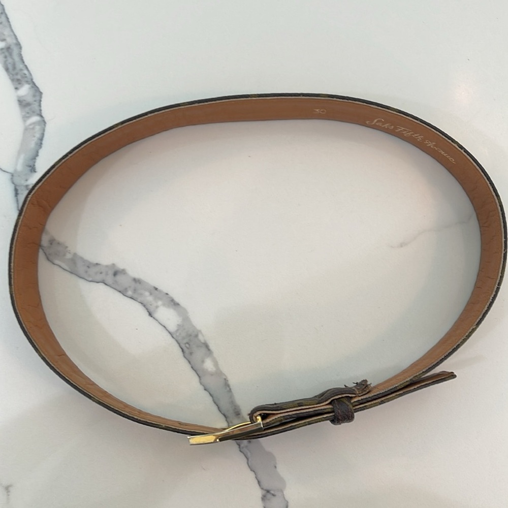 Louis Vuitton Vintage Brown and Gold Monogram Belt - Picture 10 of 11